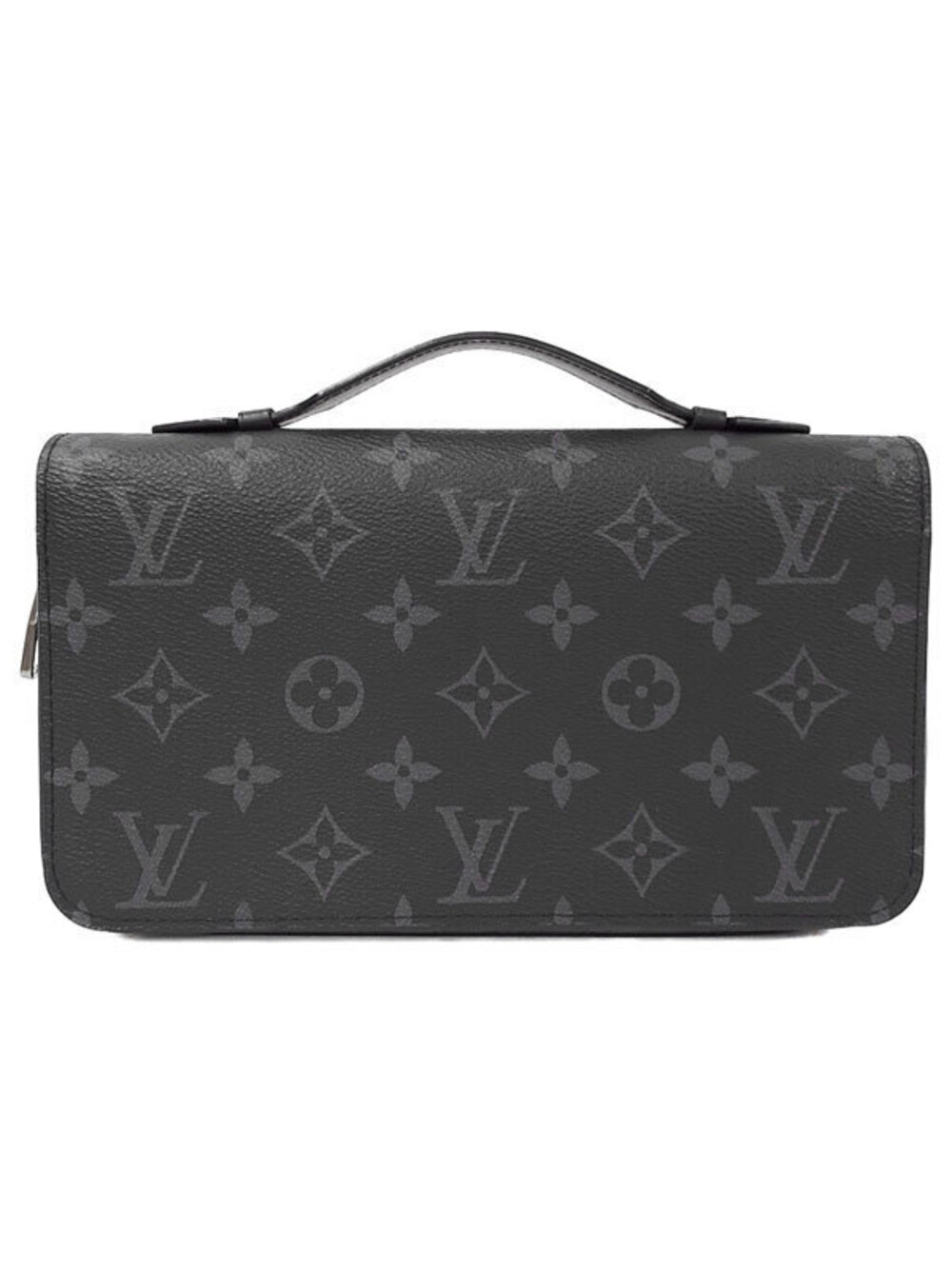 Louis Vuitton Monogram Eclipse Black Zippy Round Zipper Long Wallet
